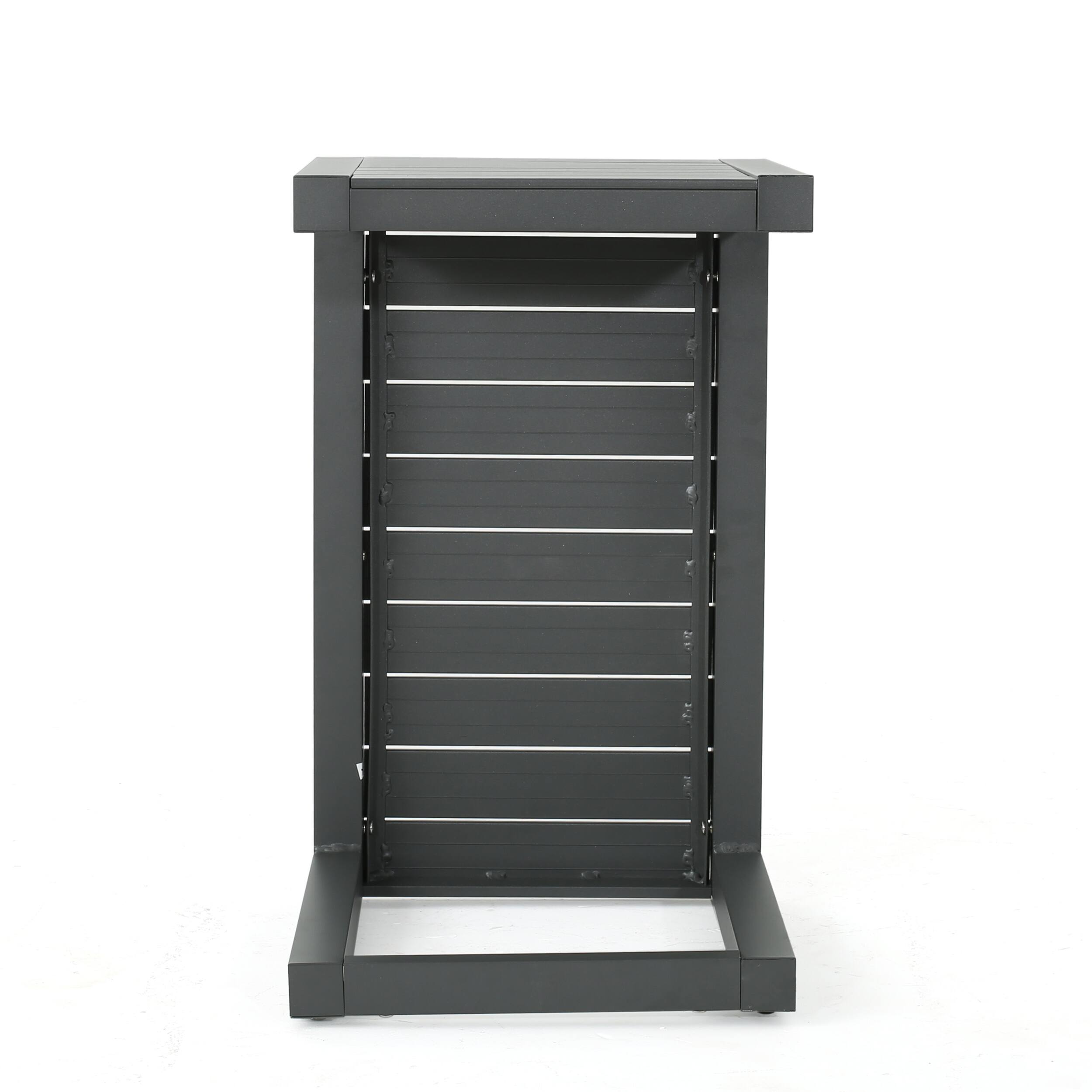 Alt View 1. Mondawe - C-Shaped Aluminum Outdoor Side Table - Grey.