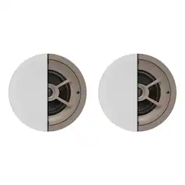 Proficient Audio - 6.5" 100-Watt Protege C626 2-Way In-Ceiling Speaker Pair, 8 Ohms, Pivoting Silk-Dome Tweeter - White