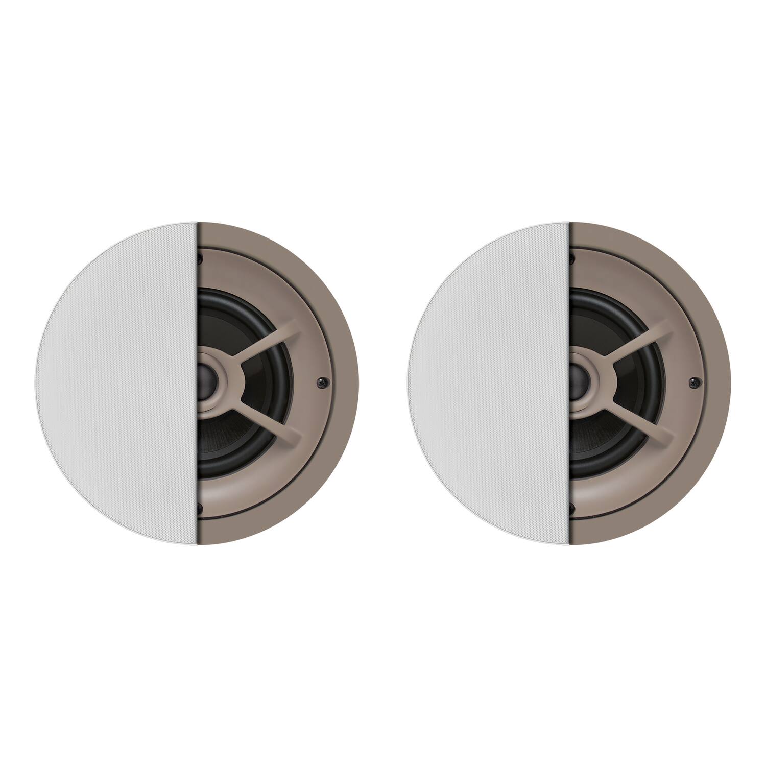 Front. Proficient Audio - Proficient Audio Pas11626 / C626 Protege C626 100-watt 6-1/2-in. 2-way Graphite In-ceiling Speaker Set - white.