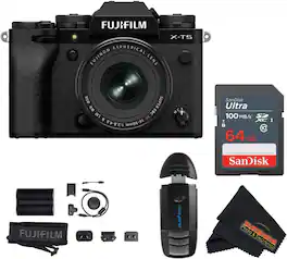 Bundle - Fujifilm - X-T5 Mirrorless Camera with XF 16-50mm f/2.8-4.8 R LM WR Lens - Black