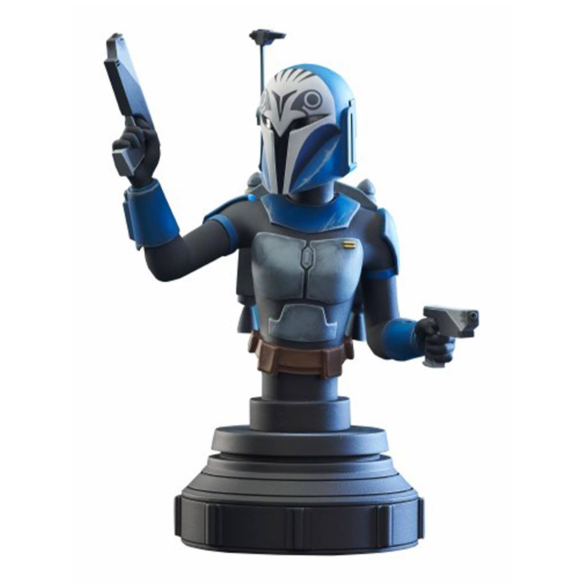 Alt View 1. Diamond Select Toys - Star Wars Bo-Katan 6 Inch Resin Bust - Blue.