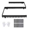 Front. VEVOR - Galvanized Steel Landscape Edging, 30-Pack 40 x 6 Inch Metal Edging for Landscaping with 32 Mounting Clips - Black.