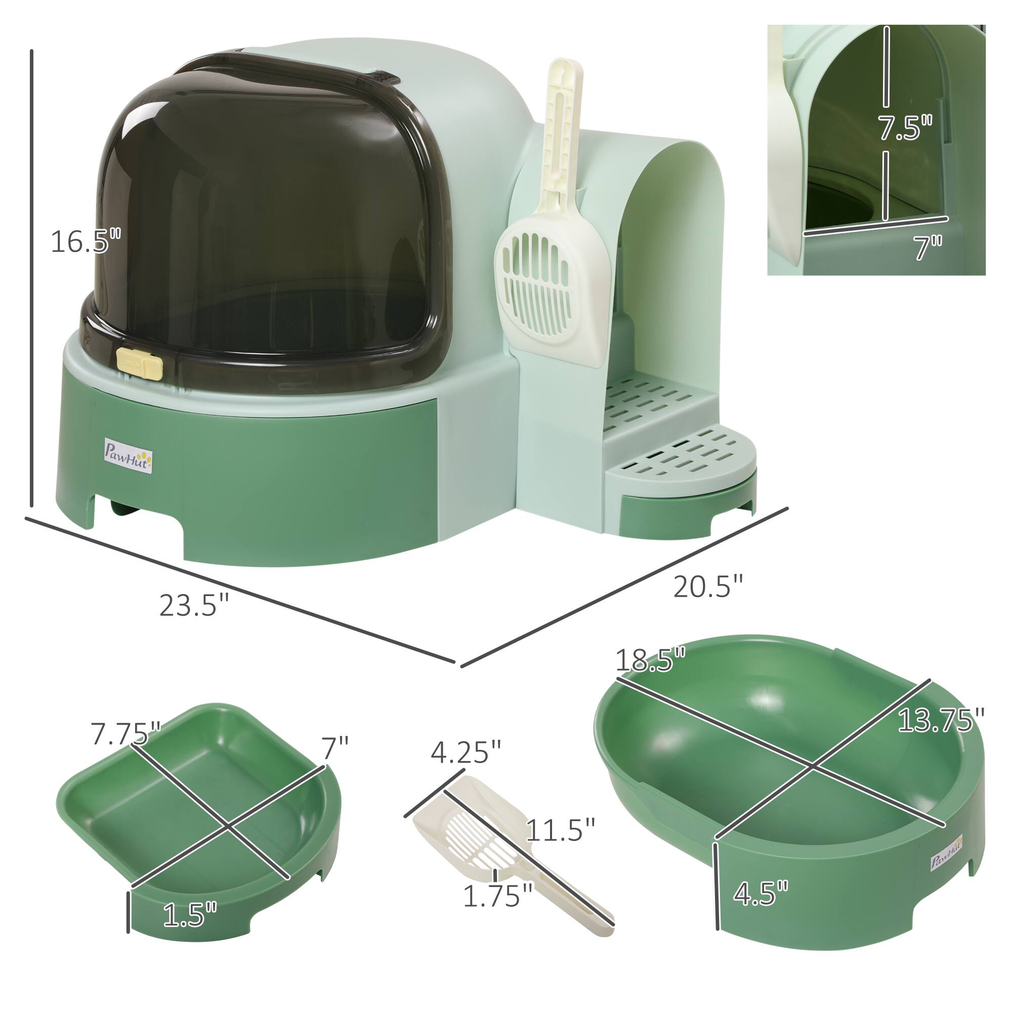 - 7.5"
- 16.5"
- 23.5"
- 20.5"
- 18.5"
- 7.75"
- 7"
- 4.25"
- 13.75"
- 1.5"
- 11.5"
- 1.75"
- 4.5"
- 7.5"
- 7"