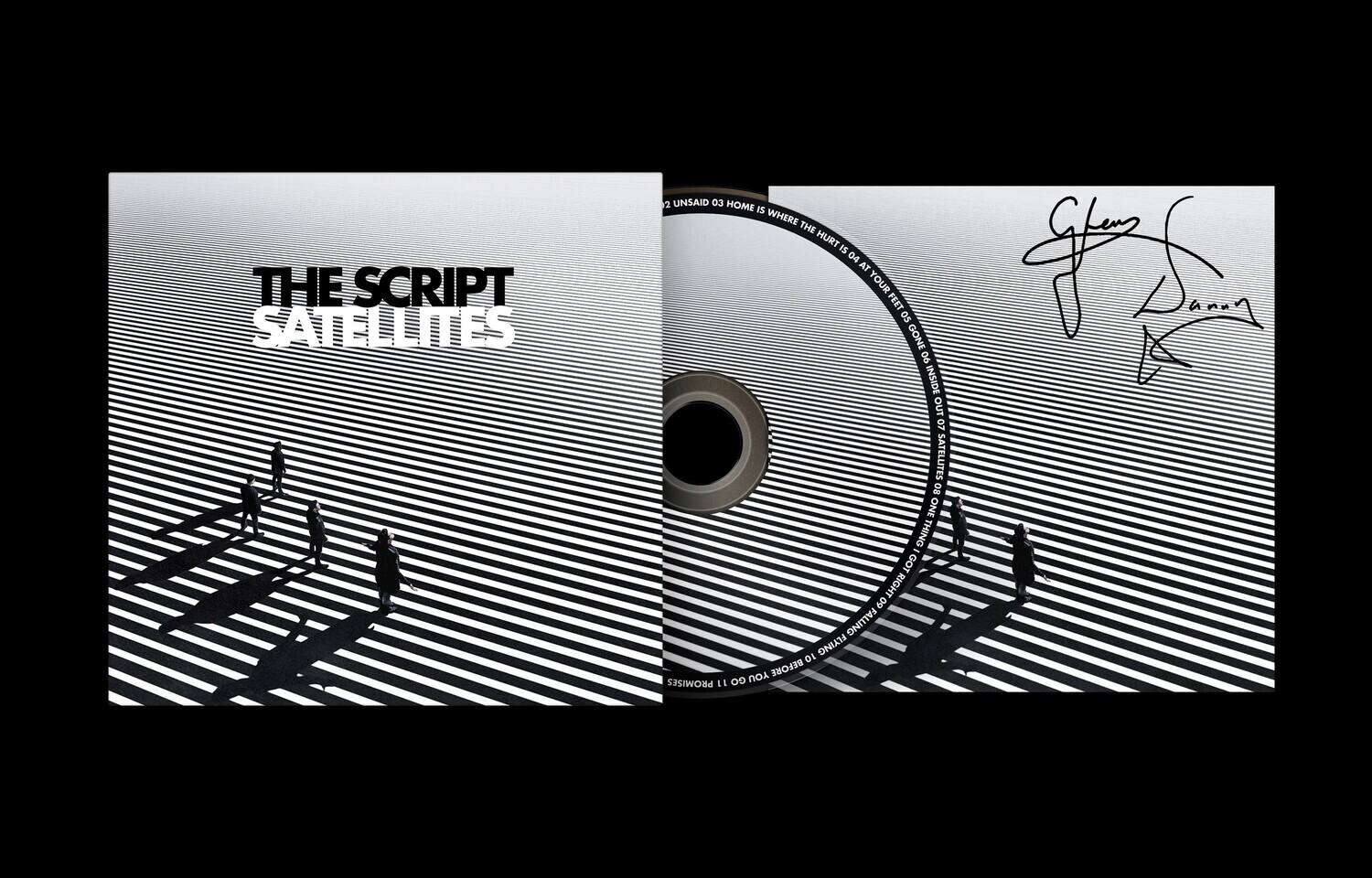 THE SCRIPT  
SATELLITES

01 THE SCRIPT  
02 UNSAID  
03 HOME IS WHERE THE HURT IS  
04 AT YOUR FEET  
05 GONE  
06 INSIDE OUT  
07 SATELLITES  
08 ONE THING GOT RIGHT  
09 FALLING FLYING  
10 YOU BEFORE PROMISES

Glenn  
Danny  
K