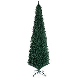 Costway - 9 FT Artificial Slim Pencil Christmas Tree Balsam Fir - Green