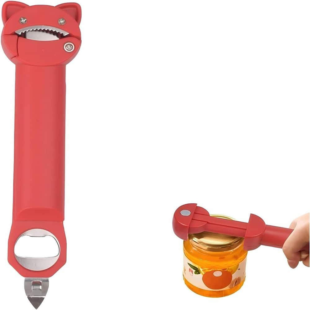 PARKER SLATER - Retractable Magnetic Can & Bottle Opener, for Weak Hands - Red