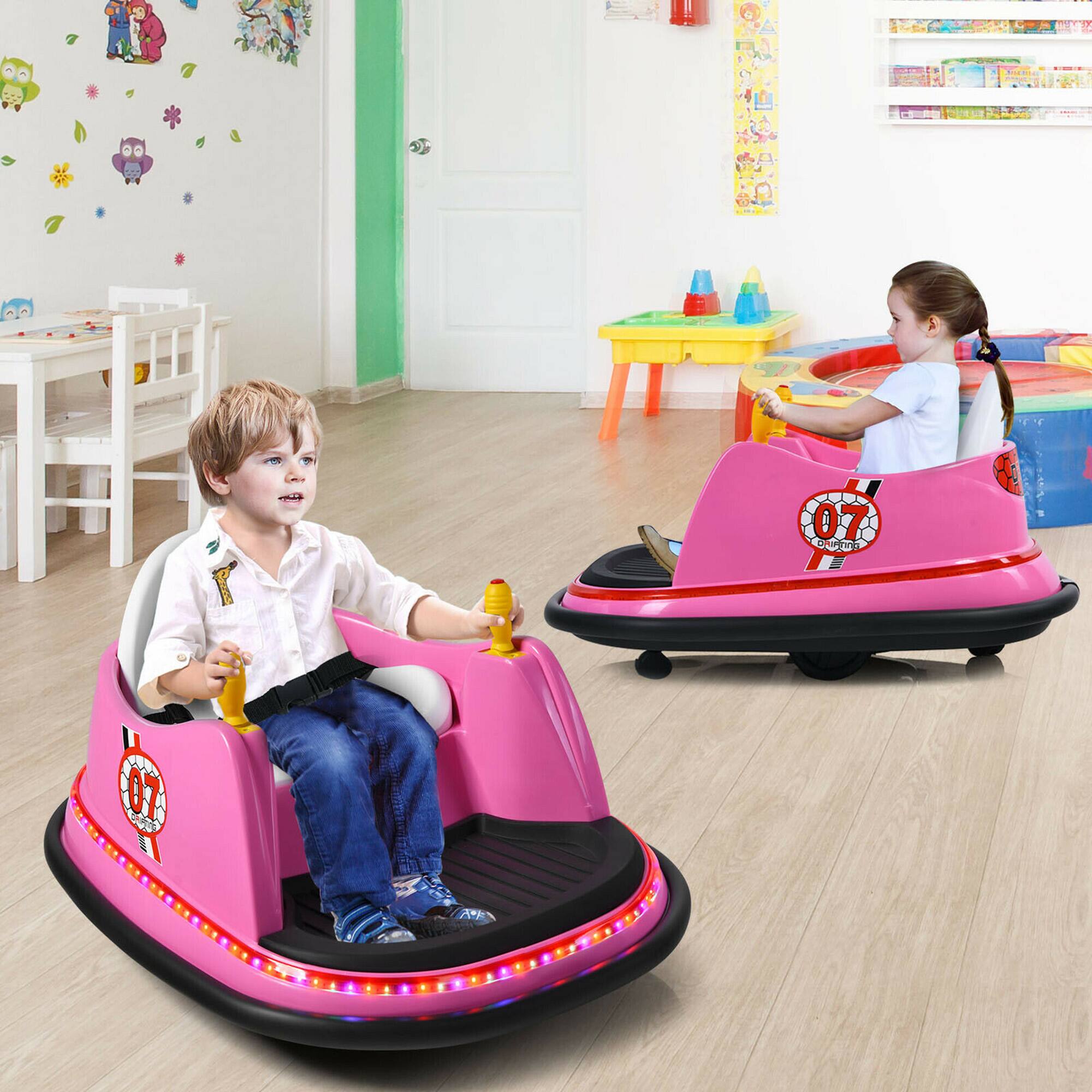 Alt View 2. Gymax - Gymax 6V Kids Ride On Bumper Car Vehicle 360 Degree Spin Toy w/ Remote Control Pink - Pink.