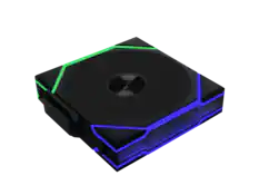 Front. Lian Li - Lian Li UNI Fan TL 120 Wireless - Single Pack - Reverse Blade - 2.4 GHz Control - Infinity Mirror - Black (12RTL1W1B) - Black.