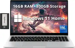 Samsung - Galaxy Book4 15.6" FHD Laptop,Intel Core 7 150U,16GB LPDDR4X,512GB PCIe SSD,Win 11,256GB Docking Set - Silver