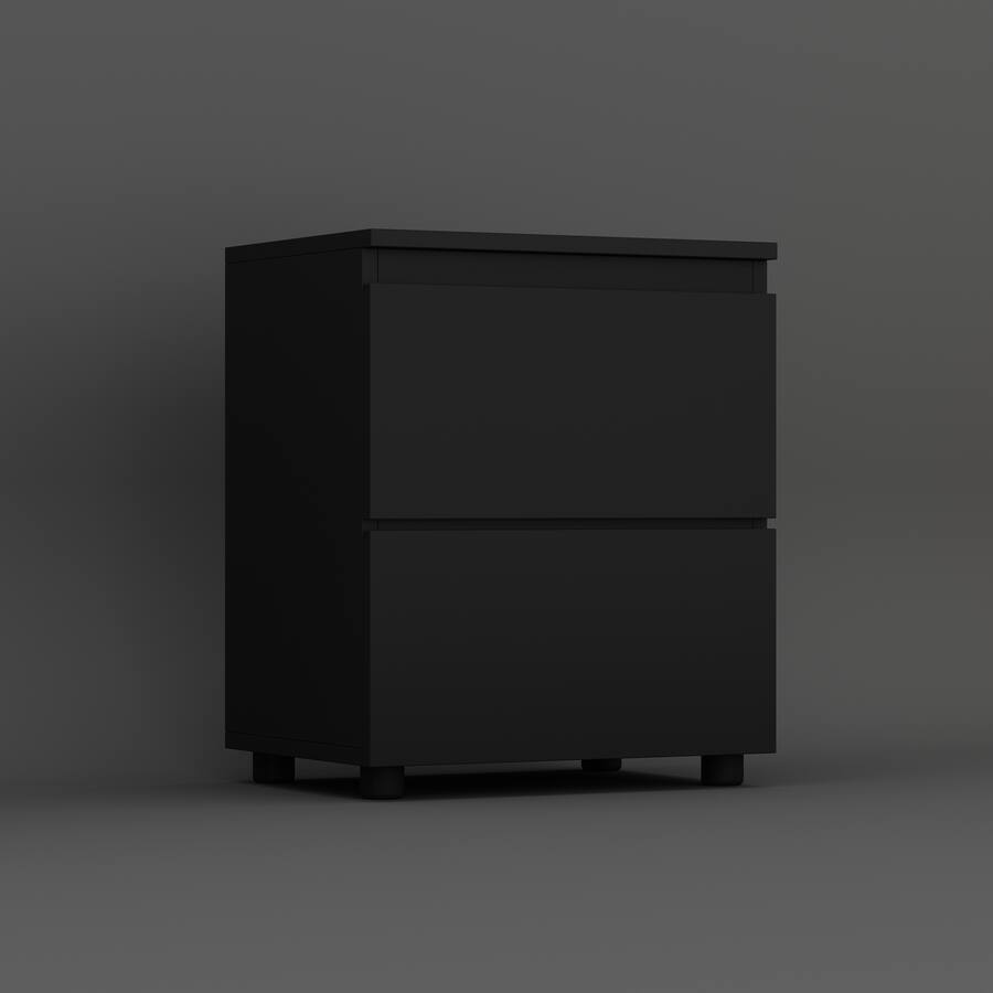 FUFU & GAGA 2 Drawer Nightstand: Minimalist Bedroom Storage Solution ...