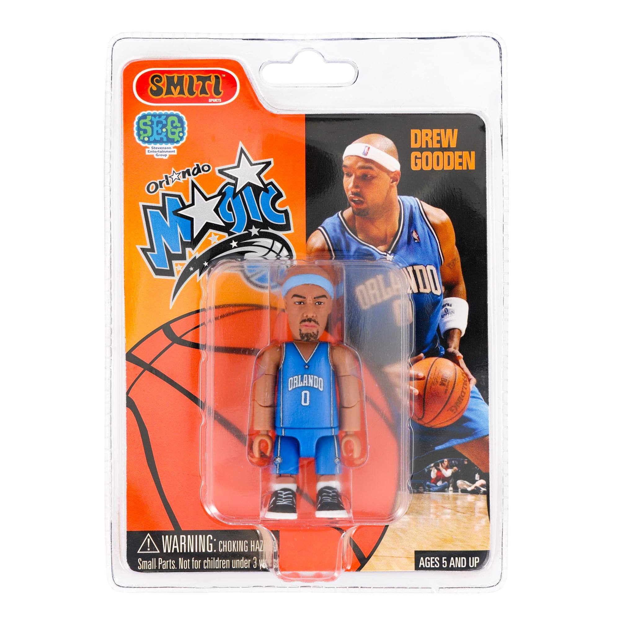 SMITI SPORTS  
SEG  
Orlando Magic  
DREW GOODEN  
WARNING: CHOKING HAZARD Small Parts. Not for children under 3  
AGES 5 AND UP