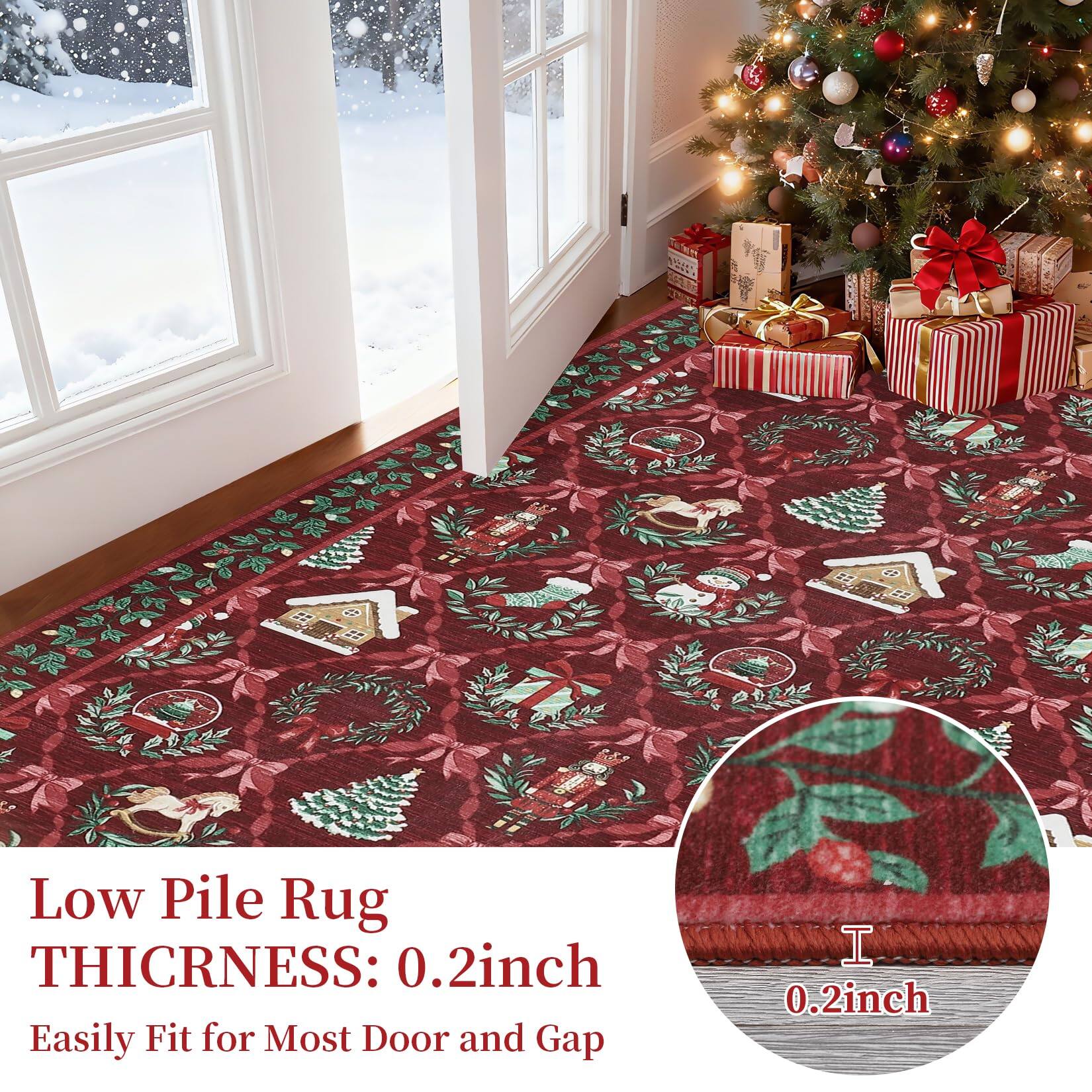 Paradigms Interiors Christmas Runner Rug 2. Runners For Hallways Non ...