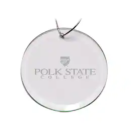 Jardine - Polk State College Eagles 3'' Glass Round Ornament - Multicolor