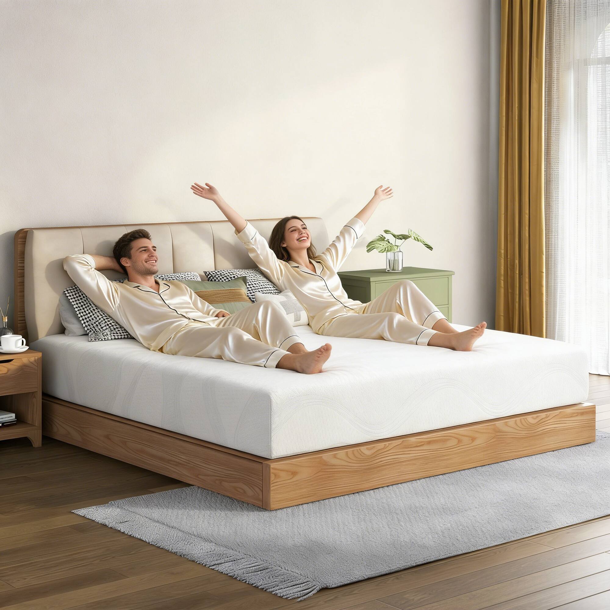 Alt View 8. Ecooso - Queen 10-Inch Memory Foam Mattress with Cooling Gel, CertiPUR-US Certified - White.