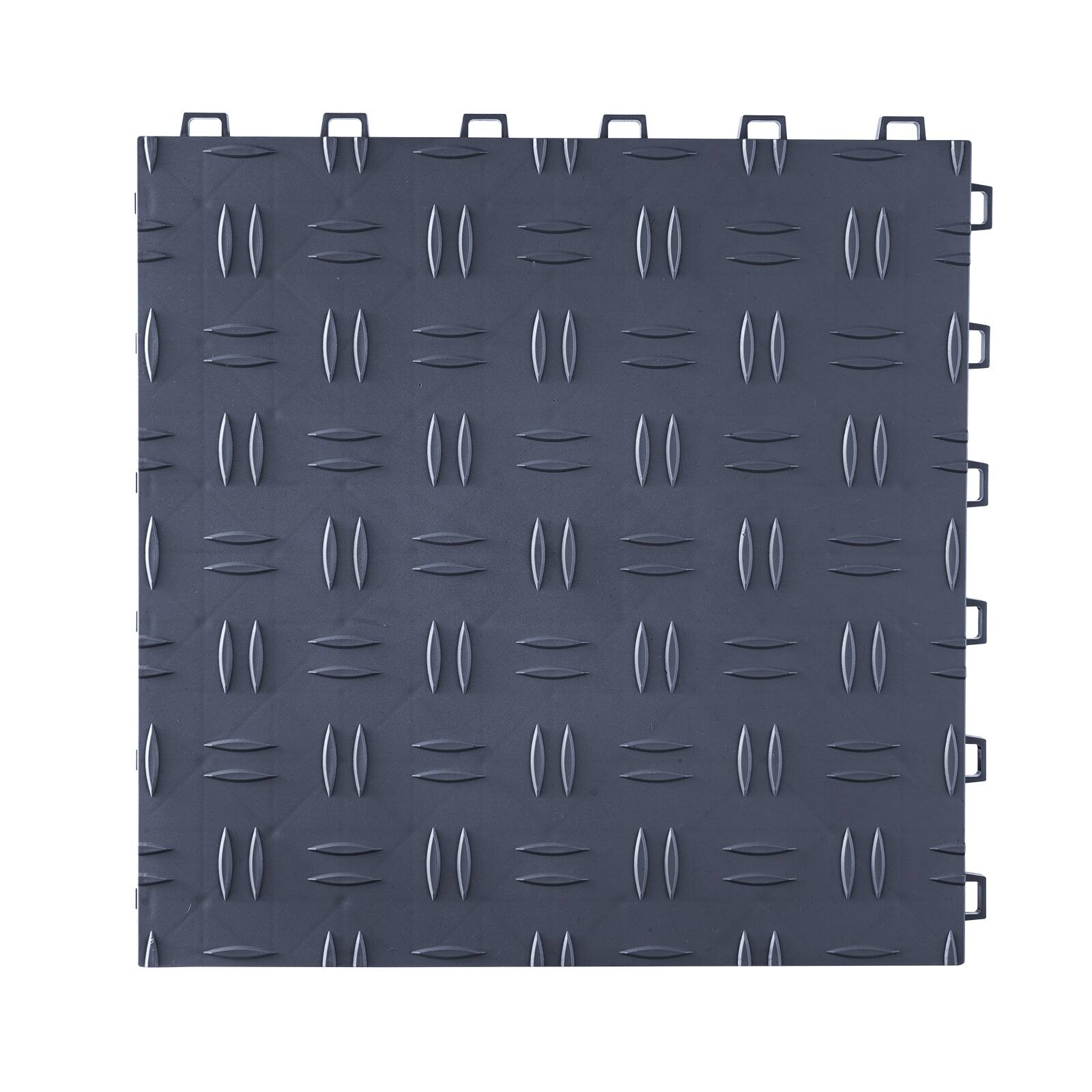 Alt View 5. VEVOR - Garage Tiles Interlocking, 12 x 12 x 0.53 inch 25 Pack Garage Floor Covering Tiles, Non-Slip Double-Sided Texture Garage - Graphite Gray.
