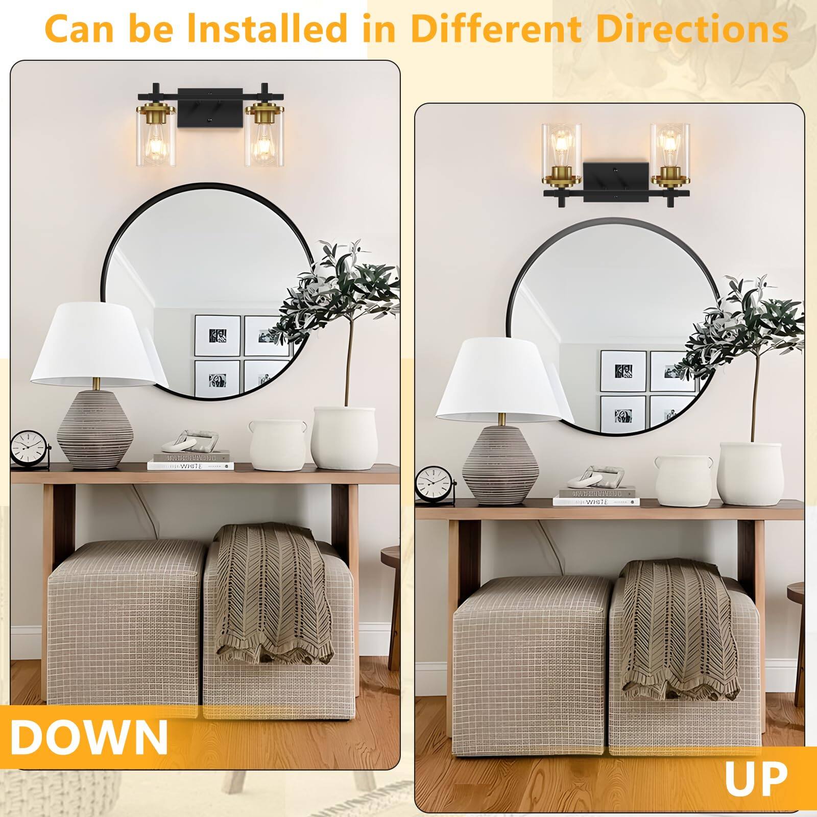 Can be Installed in Different Directions

DOWN

UP