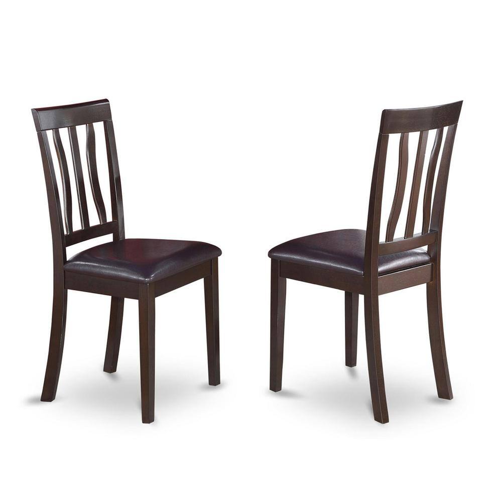Angle. East West Furniture - 5 Pc Kitchen Table set-Kitchen Table and 4 Dining Chairs - Cappuccino.