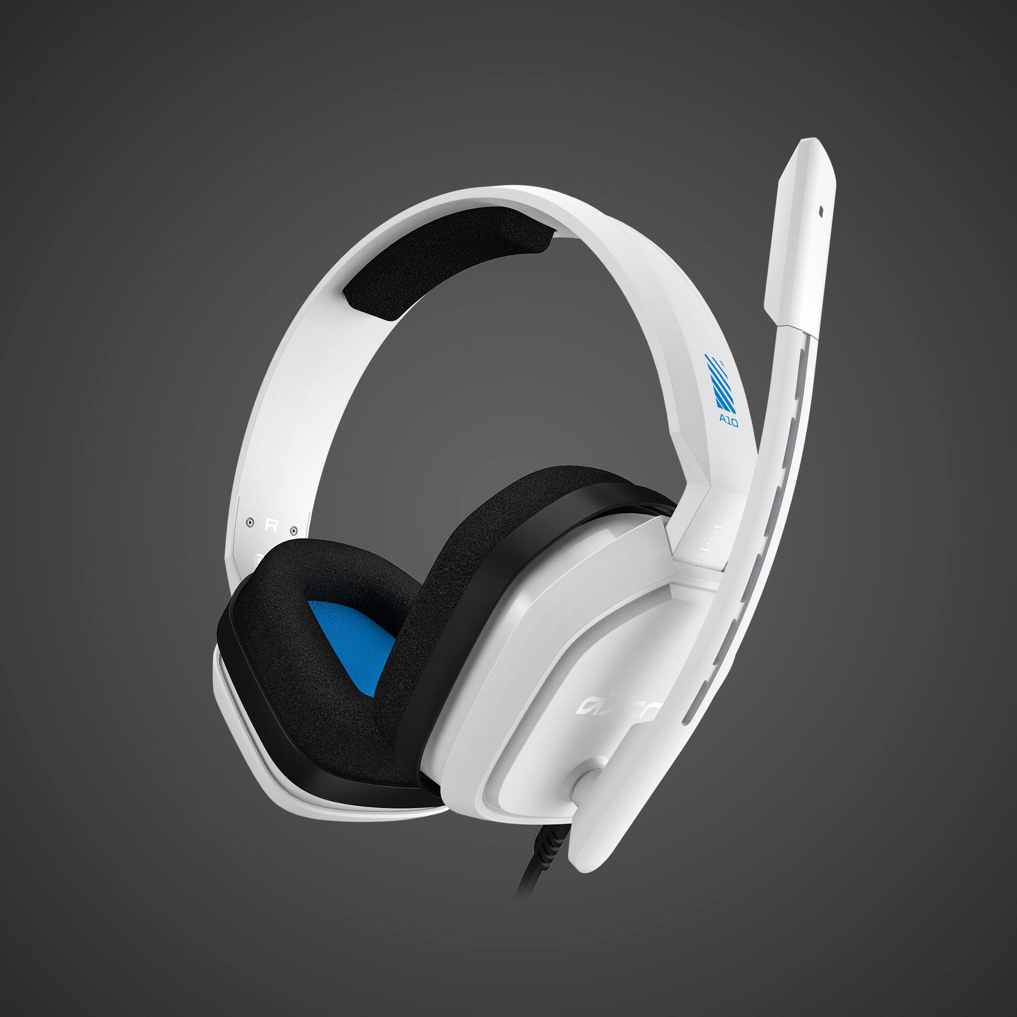 Best Buy Astro Gaming A10 Wired Stereo Over the Ear Gaming Headset for PS4 PS5 with Flip to Mute Mic White Blue 939 001845