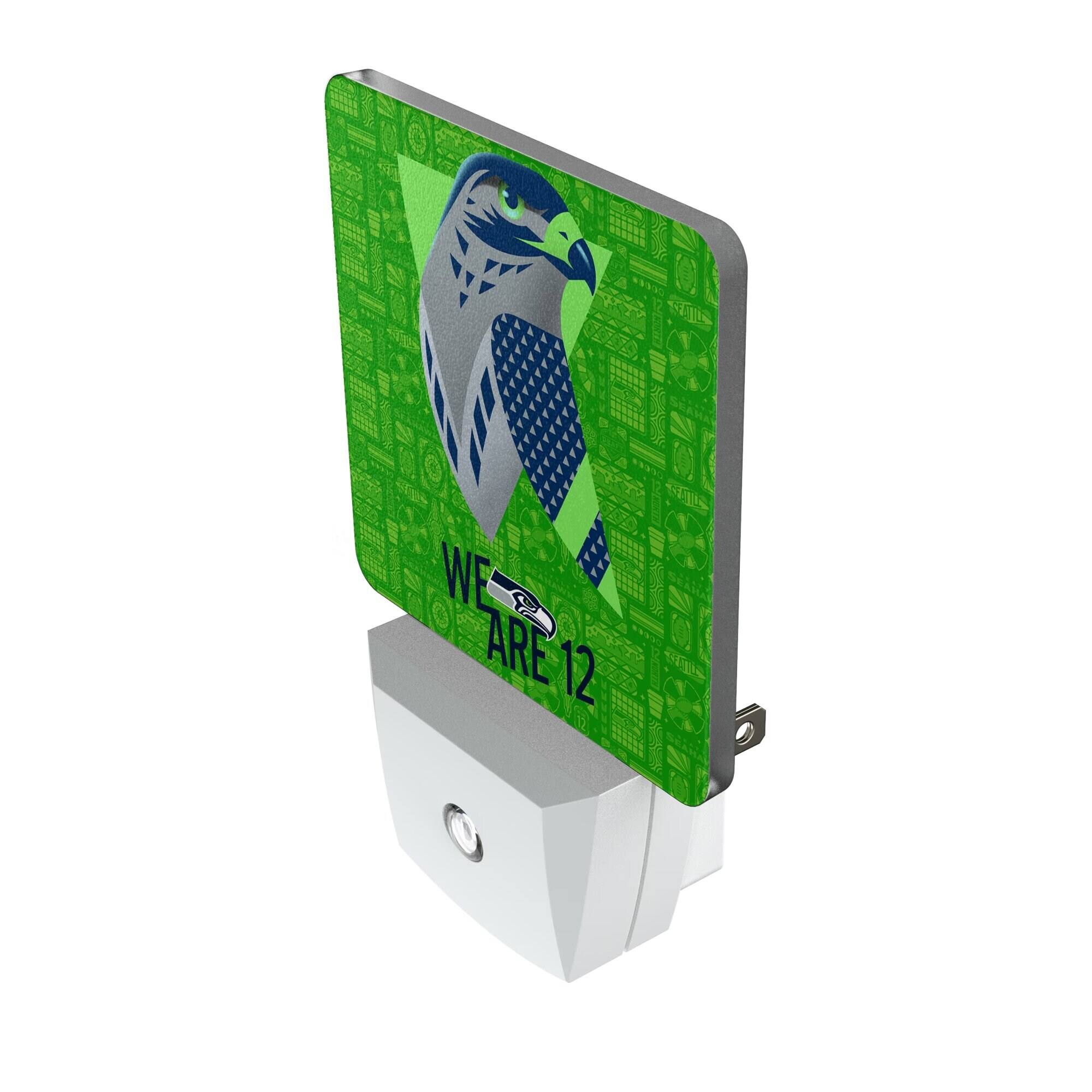 Alt View 1. Keyscaper - Seattle Seahawks 2024 Illustrated Limited Edition Nightlight Two-Pack - Multicolor.