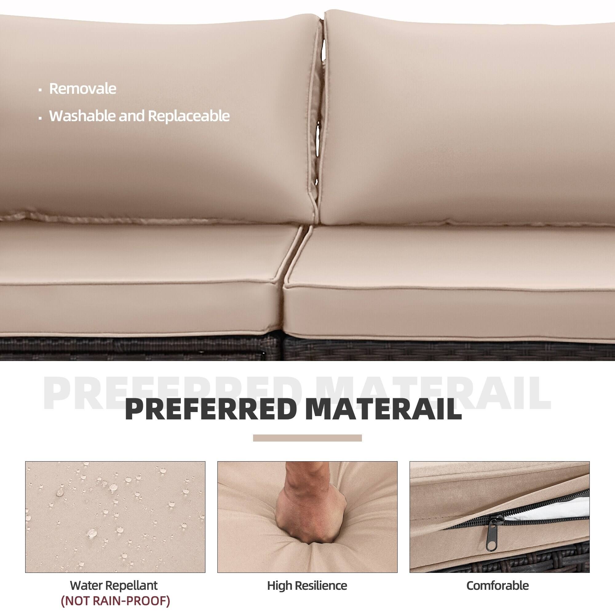 - Removable
- Washable and Replaceable

PREFERRED MATERIAL

- Water Repellant (NOT RAIN-PROOF)
- High Resilience
- Comfortable