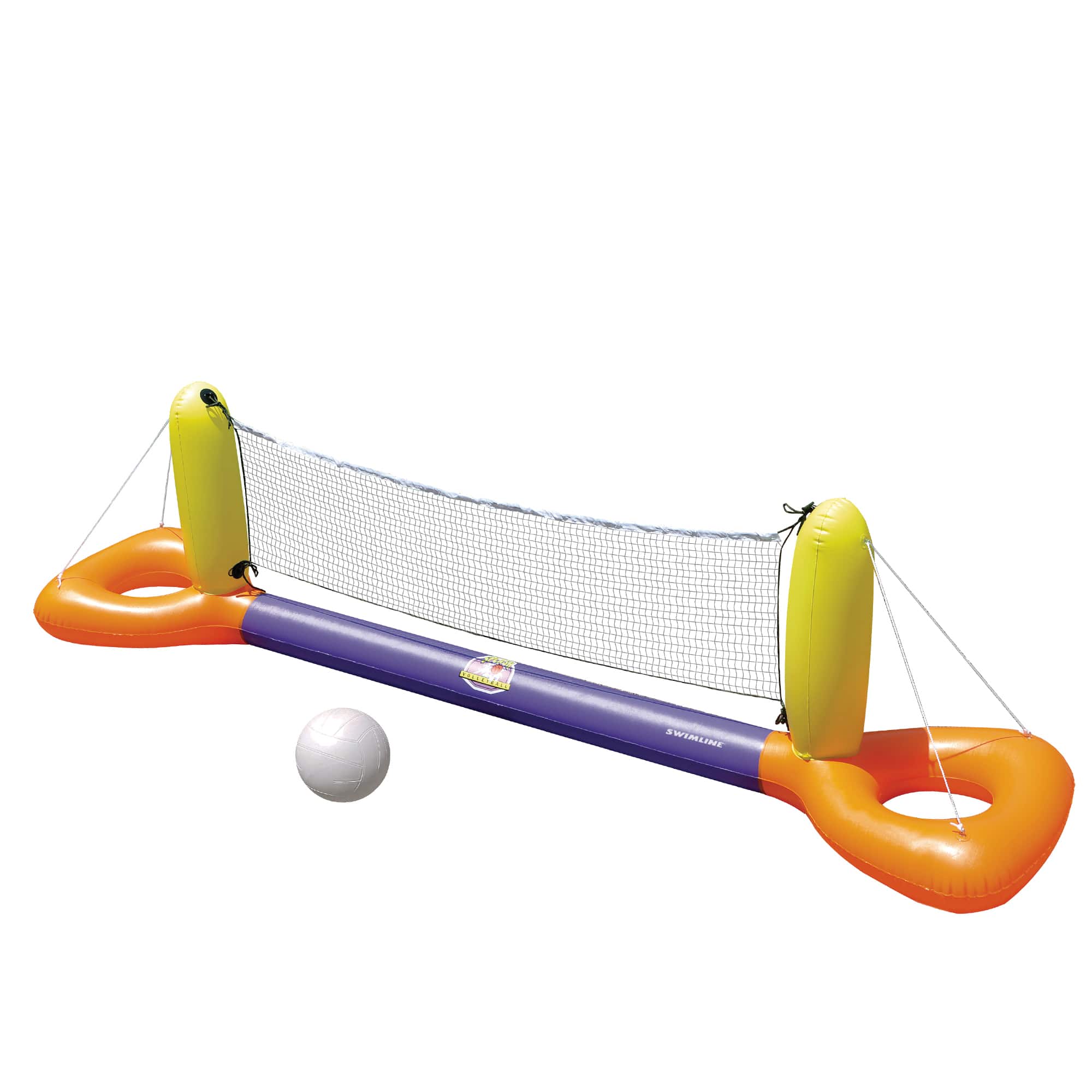 Swim Central - Inflatable and Yellow Splash Volleyball Game Pool Float, 11.5-Inch - Orange