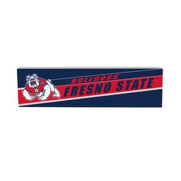Evergreen Enterprises - Fresno State Bulldogs 5" x 18" Shadow Logo Wood Mantle Sign - Multicolor