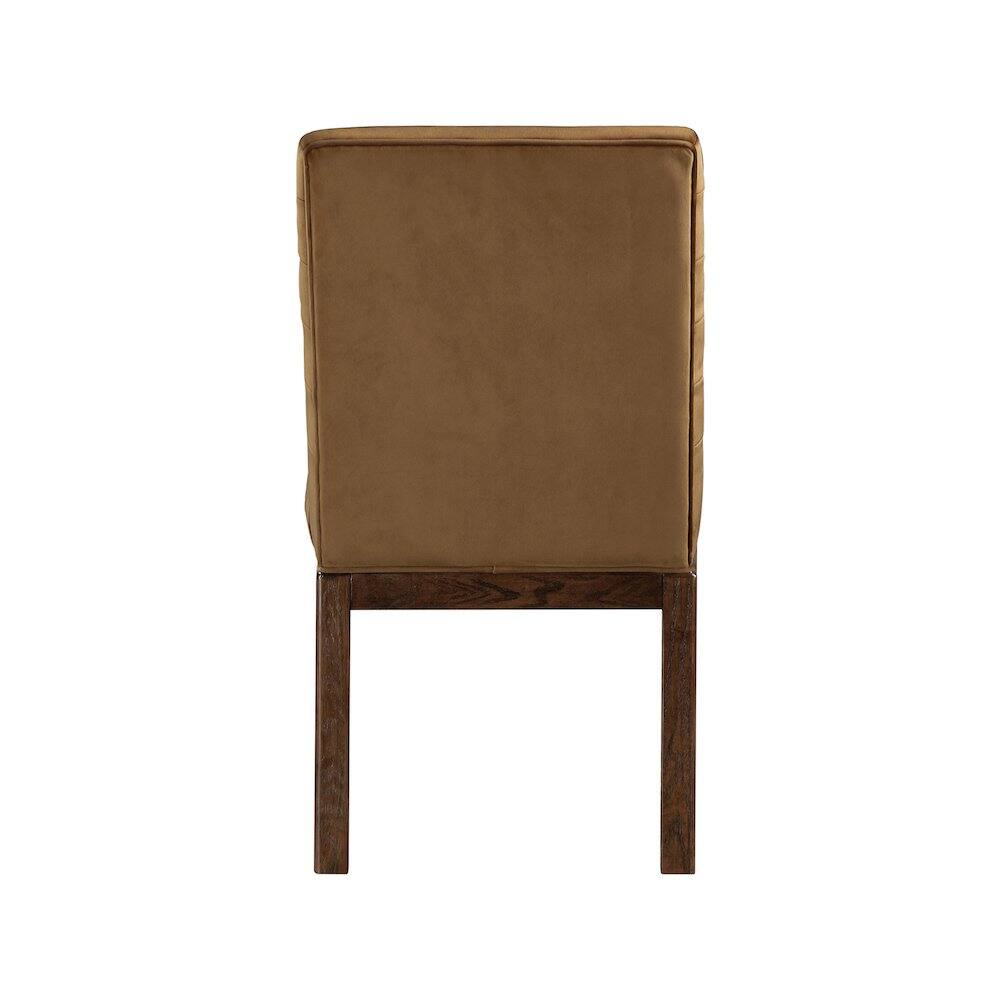 Alt View 3. Meridian Furniture - Evelyn Saddle Velvet Dining Chair - Brown.