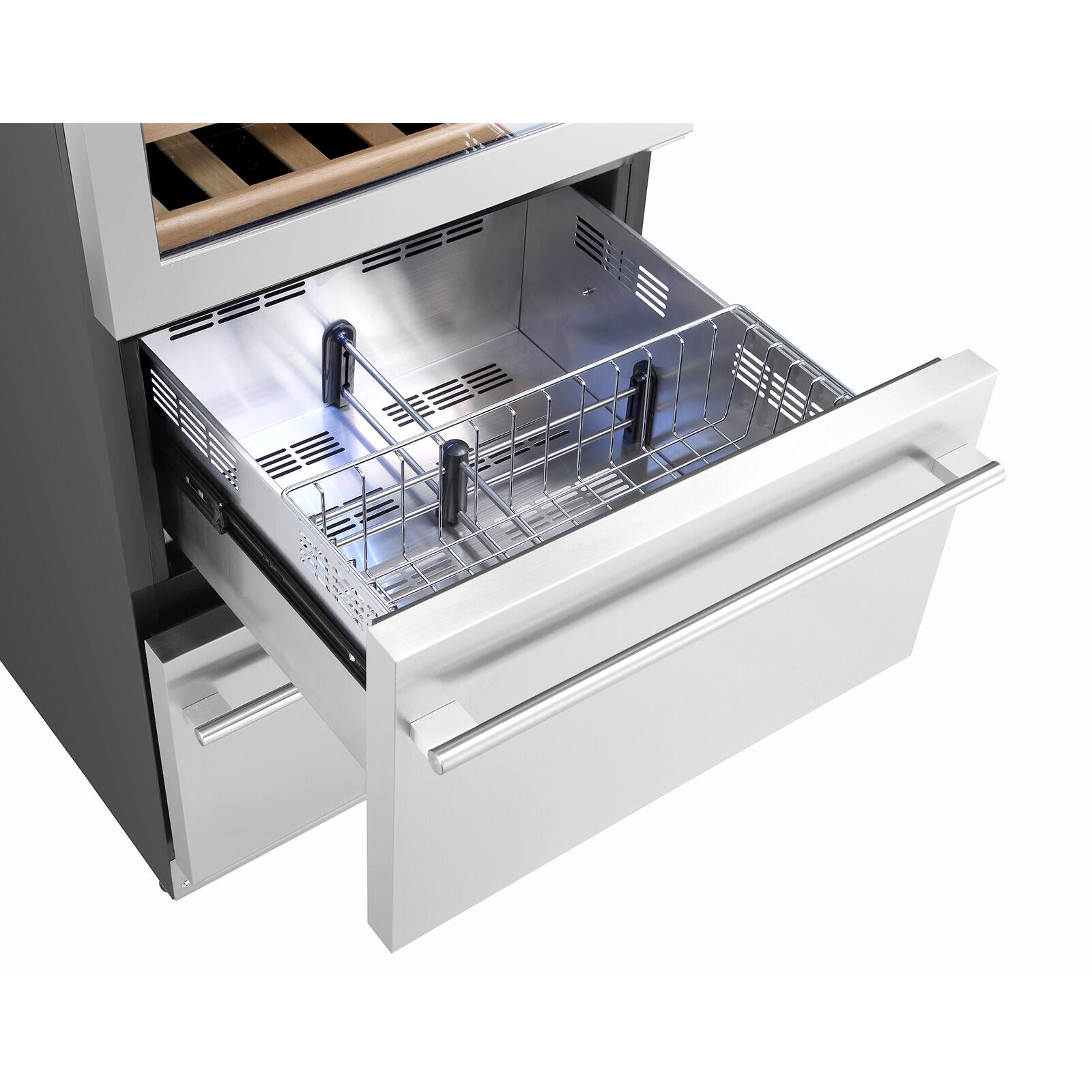 Alt View 3. Kucht - 24 in. Dual Zone 108-Wine Bottles and 100-Cans Beverage & Wine Cooler in Stainless Steel - Stainless Steel.