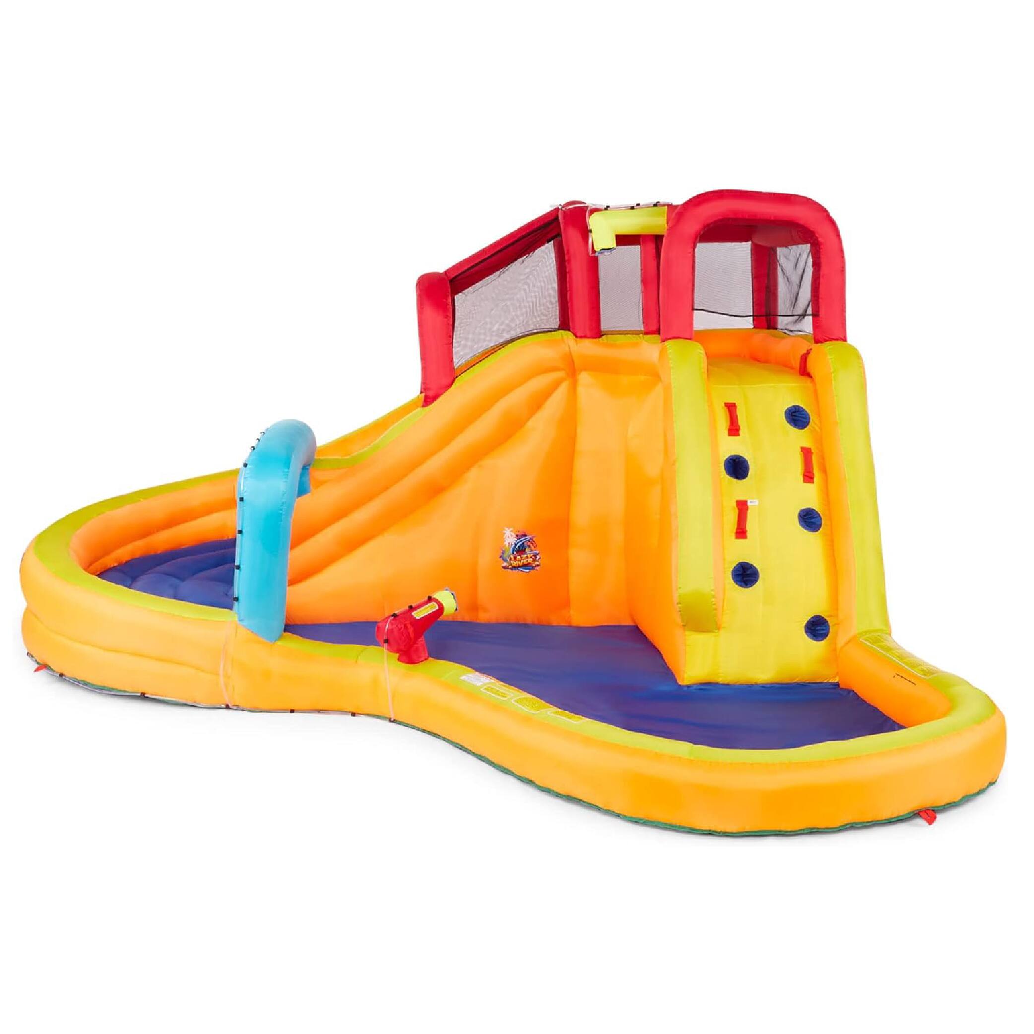 Front. Banzai - Banzai Kids Inflatable Outdoor Lazy River Adventure Water Park Slide and Pool - Multicolor.