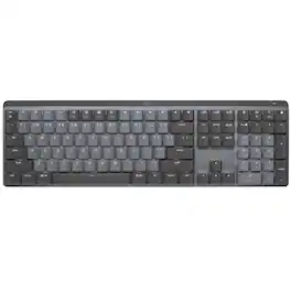 Logitech - MX Mechanical Wireless Keyboard w/Clicky Switches (Graphite) - Gray