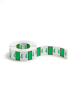 Smead - BCCRN Color Coded Numeric Labels, 4, Light 500/Roll - Green