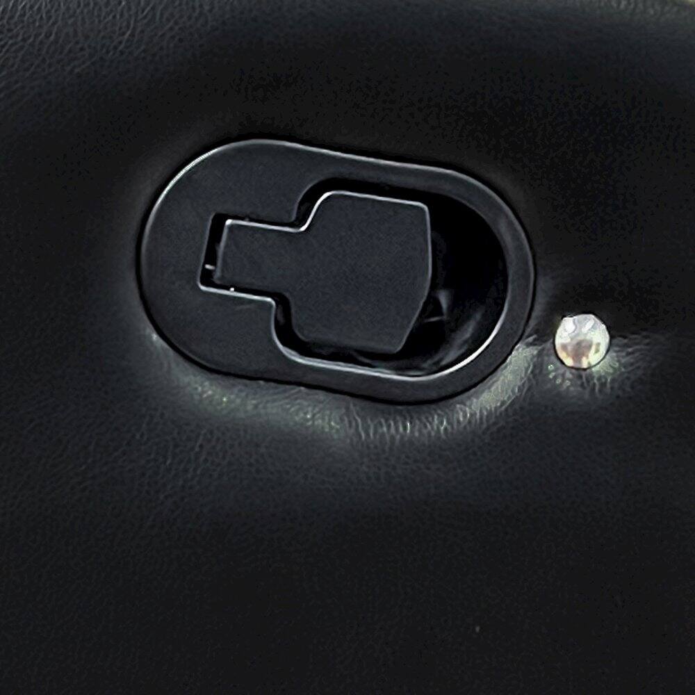 Back. New Classic Furniture - Orion II Faux Leather Glider Recliner - Black.