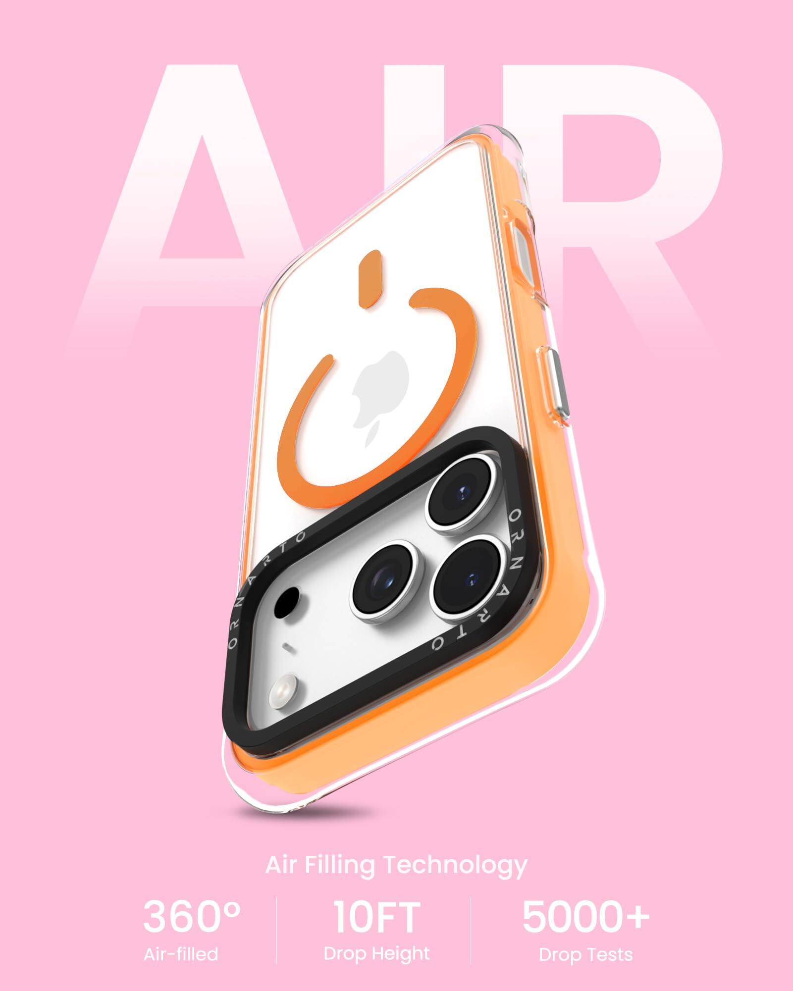 Air Filling Technology  
360° Air-filled  
10FT Drop Height  
5000+ Drop Tests