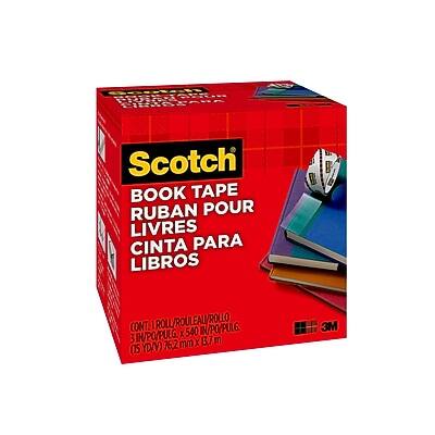 Scotch Book Tape  
Ruban pour Livres  
Cinta para Libros  

CONT: 1 ROLL/ROULEAU/ROLO  
3 IN/PO/PULG X 540 FT/PO/PULG  
(76.2 mm X 16.46 m)  
(15 YD/V 76.2 mm X 15 m)