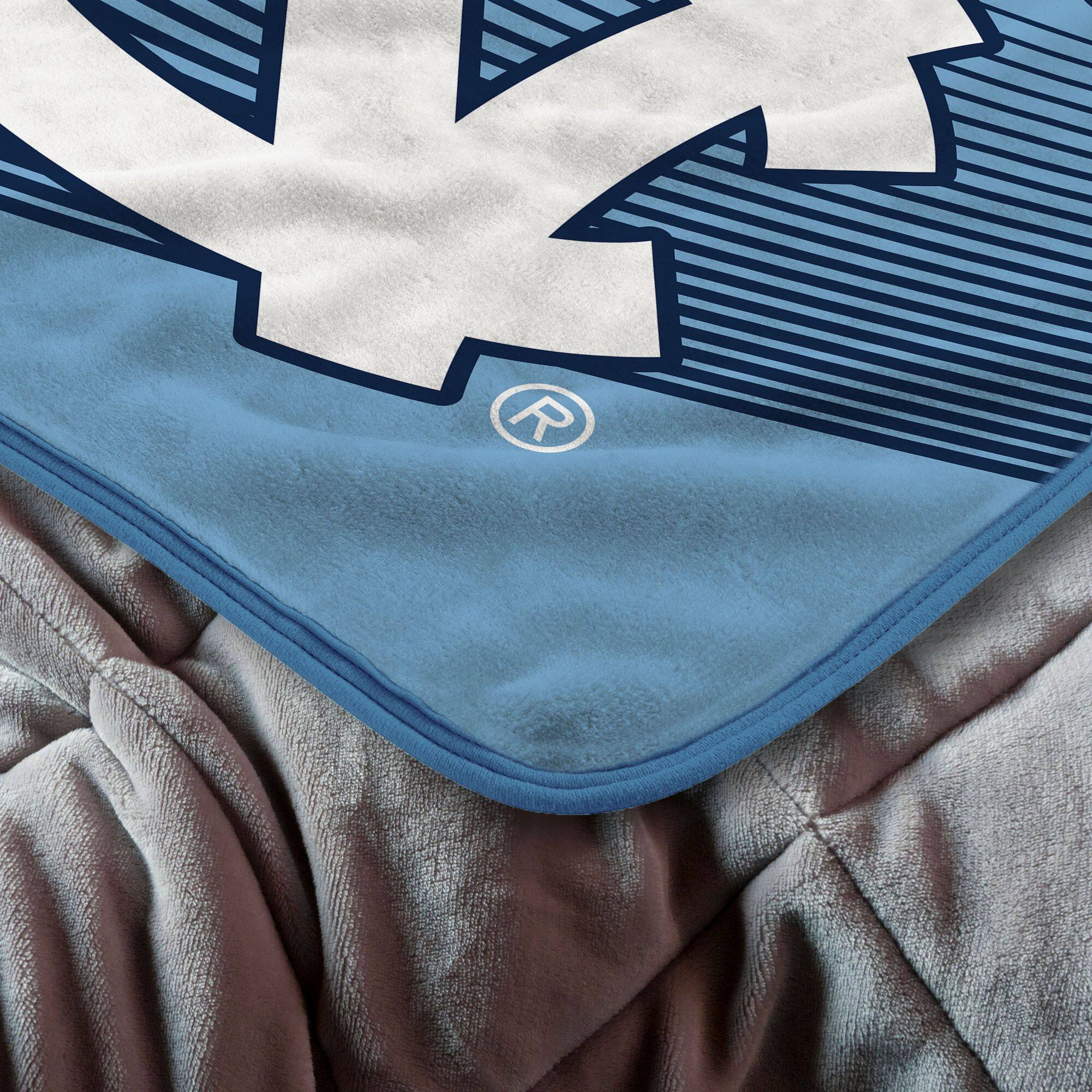 Back. Sweet Home Collection - NCAA North Carolina Tar Heels 60" x 80" Raschel Throw Blanket - Blue.
