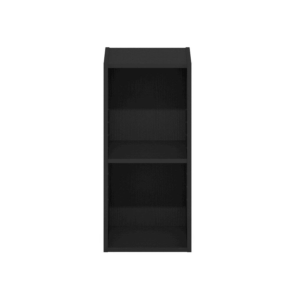 Left. Furinno - FULDA Book Shelf, 2-Tier Narrow Storage Cabinet, Bookcase with 10-In Width Storage Shelf, 9.3 x 9.8 x 21.2 - Blackwood.