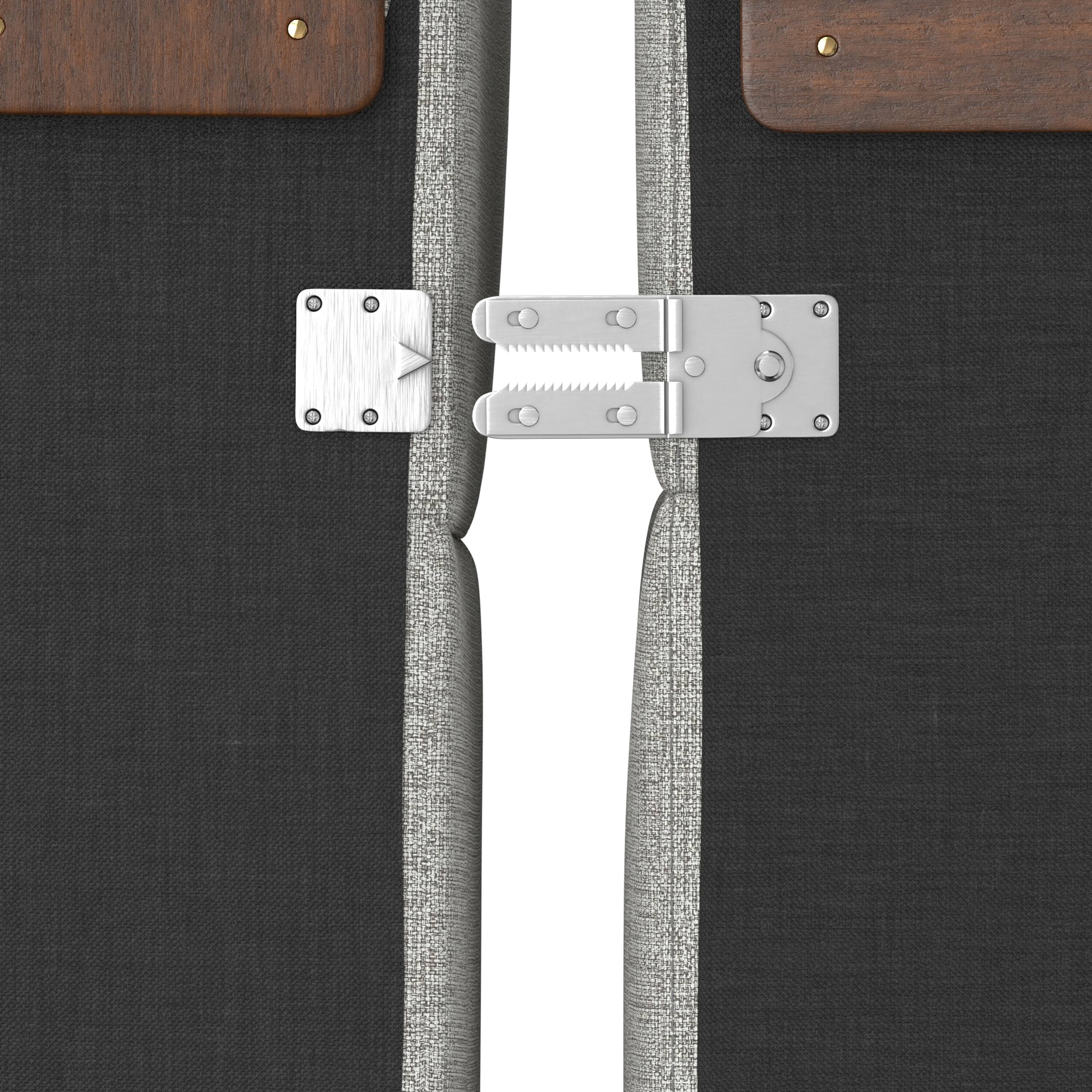 Alt View 9. Simpli Home - Jasmine 3-Seater Modular Sofa and Ottoman Set in Performance Fabric - Cloud Grey.