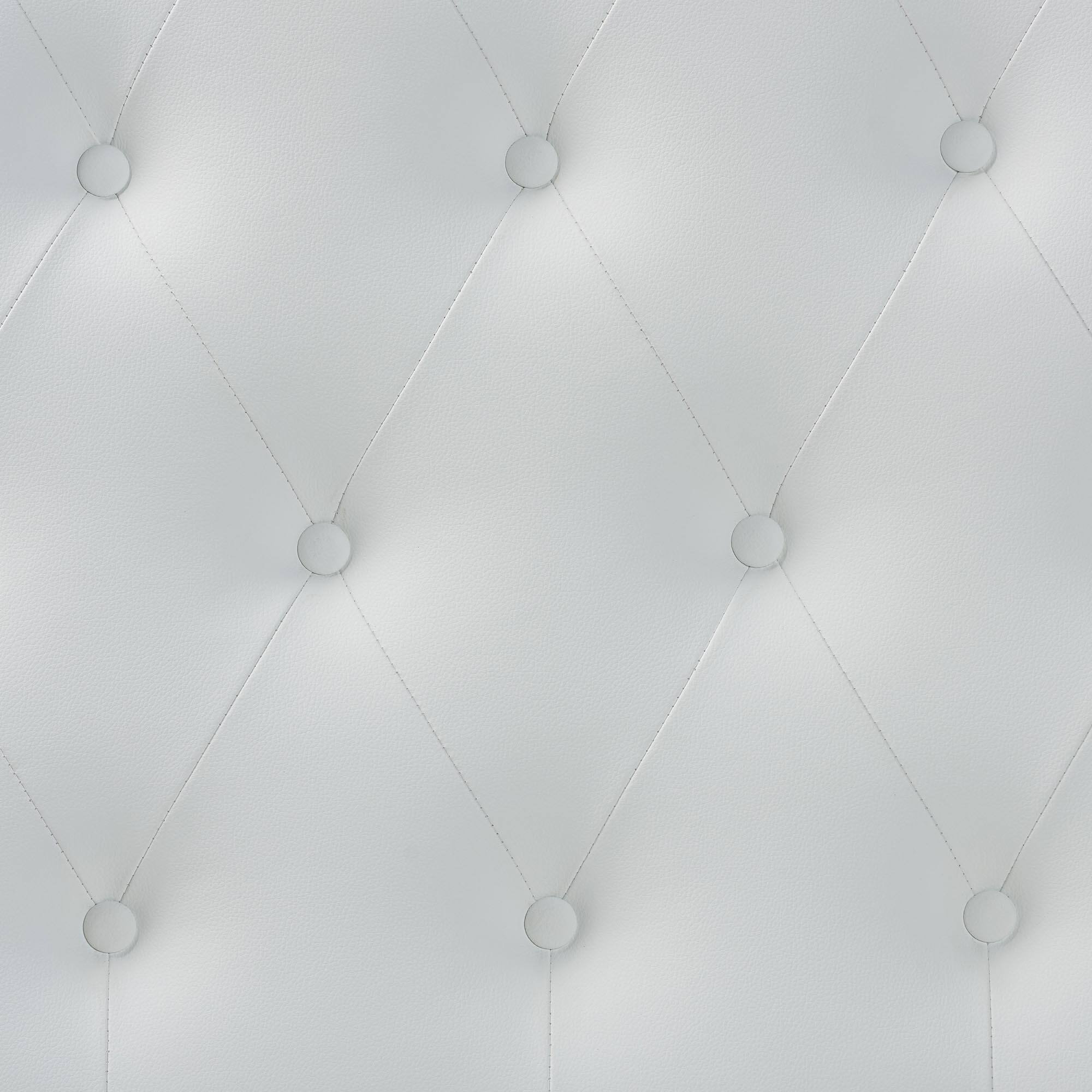 Left. Baxton Studio - Morris Modern and Contemporary Queen Size Faux Leather Upholstered Button-tufted Scalloped Headboard - White.