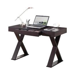 FurniFact - Espresso Desk With Drawer, Modern Wood Table For Home Office Use - Brown