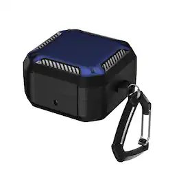 UUCOVER - Rugged Protective Case for Samsung Galaxy Buds4 / Buds4 Pro with Carabiner Shockproof PC Magnetic Cover - Blue+Black