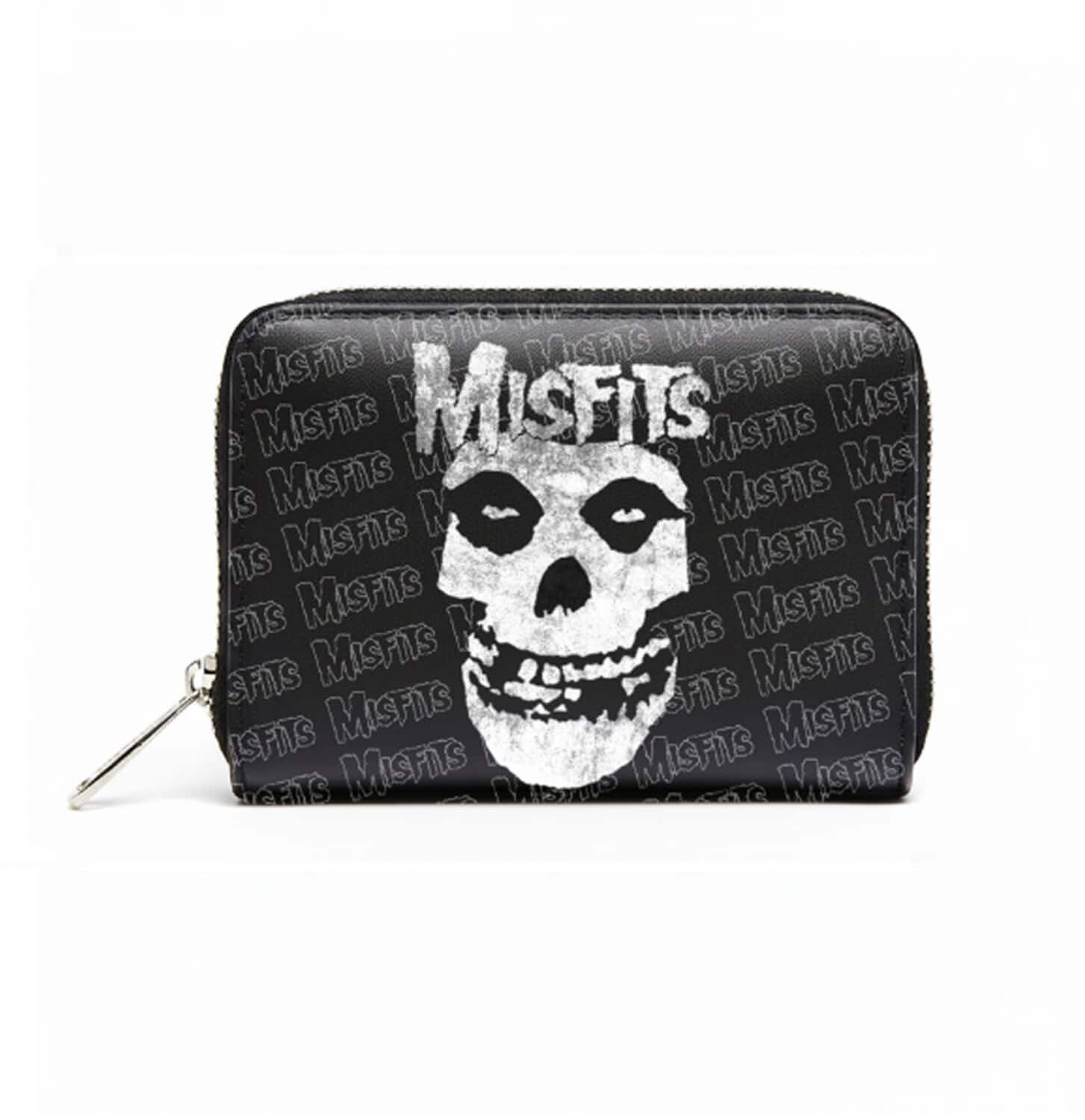PopMarket - Misfits - Rocksax - Misfits - Fiend Logo - Bi-Fold Zipped Wallet/Purse (Black) - Multicolor