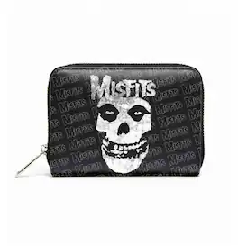 PopMarket - Misfits - Rocksax - Misfits - Fiend Logo - Bi-Fold Zipped Wallet/Purse (Black) - Multicolor