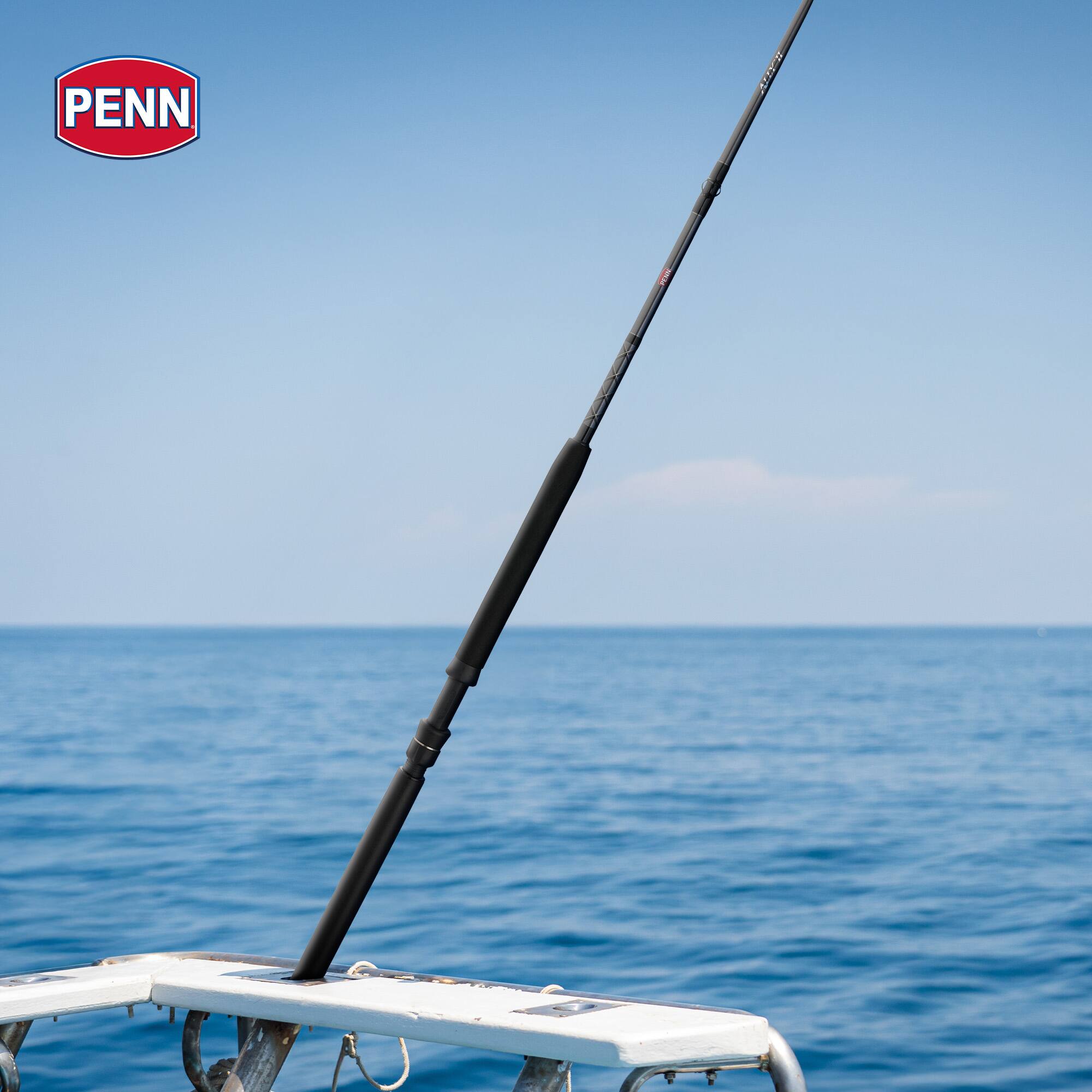 Alt View 3. PENN - Penn Ally II Straight Butt Conventional Boat Rod, 7 Feet, Loads Up To 30 Pounds - Black with Gold accents.