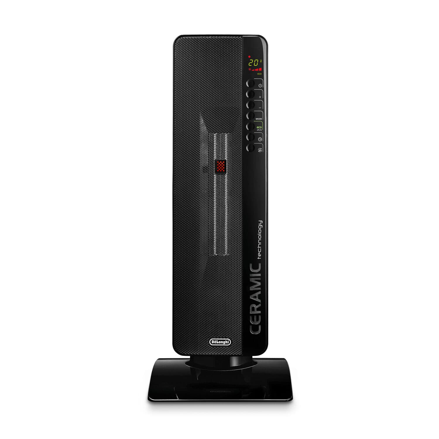 De'Longhi - Digital Flat Panel 27" Tower Ceramic Heater - Black