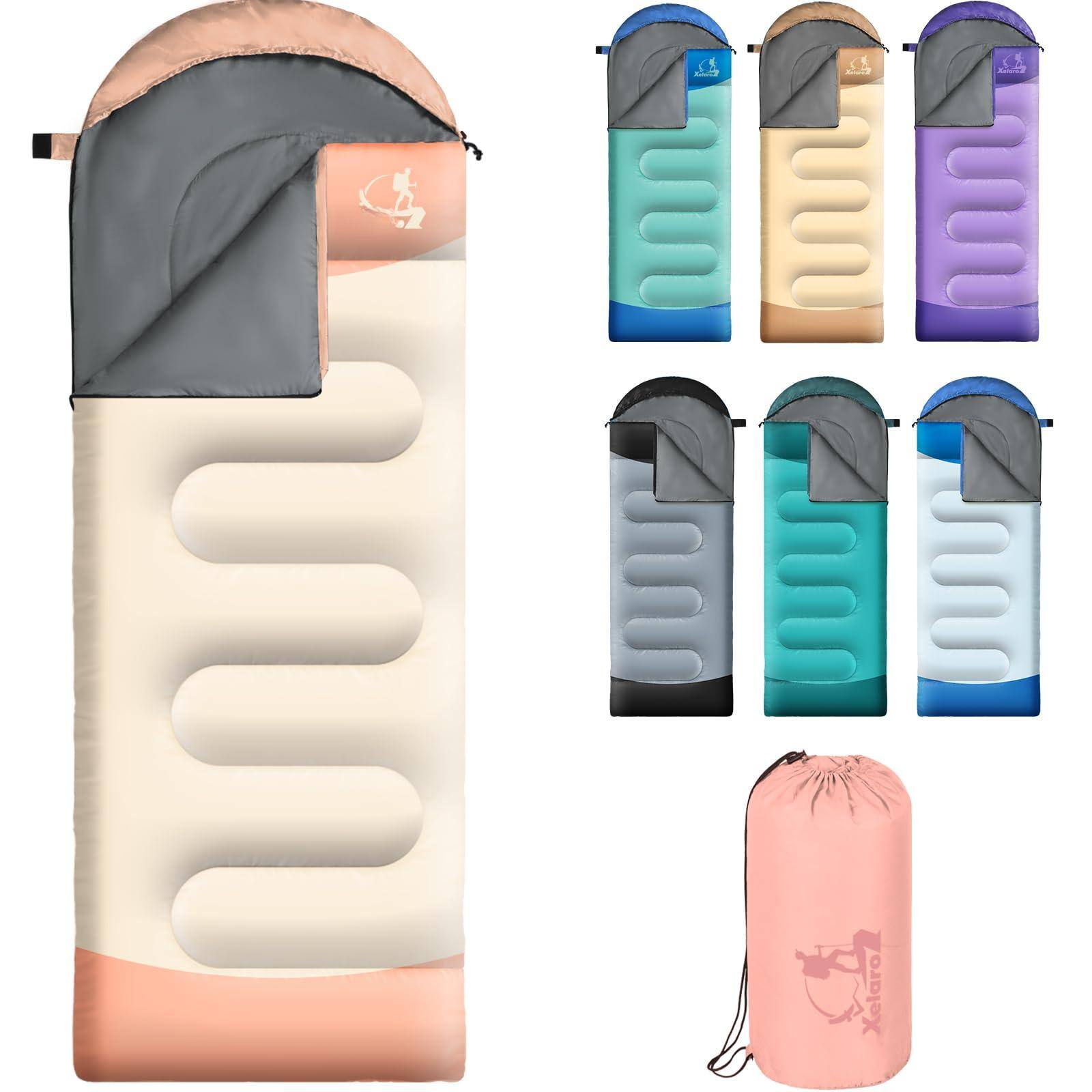 Alt View 1. Skar Audio - Sleeping Bags For Adults 3 Season Cold&warm Weather Waterproof Camping Lightweight Hiking Outdoor Travel - Yellow&Blue.