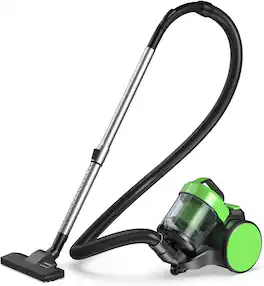 Sweet - Canister Vacuum Cleaner, Lightweight Portable Vacuum Cleaners with Automatic Retractable Cord - Green