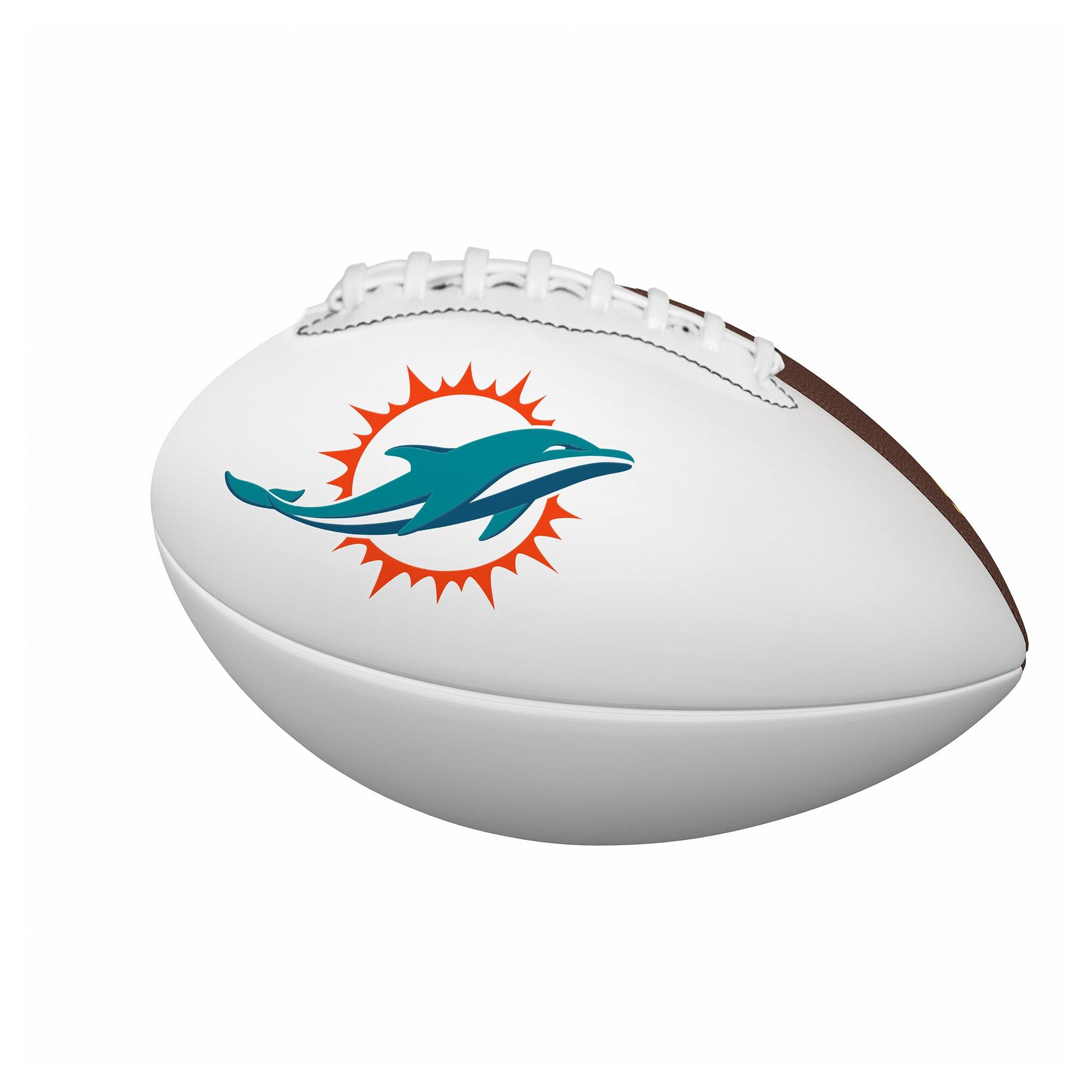 Front. Logo Brands - Miami Dolphins Mini Autograph Football - Multicolor.