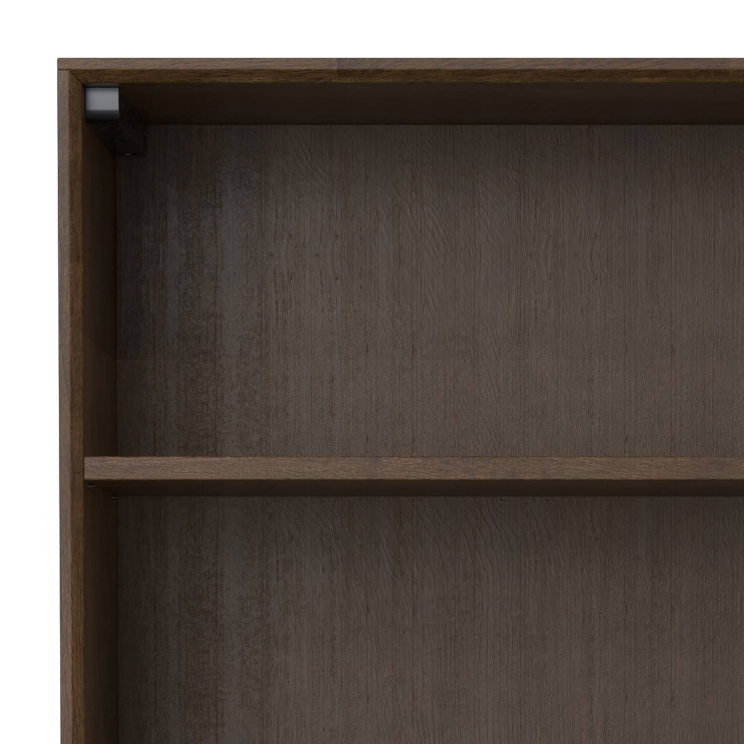 Alt View 5. Simpli Home - Banting SOLID HARDWOOD and Metal 66 inch x 30 inchRectangle Industrial Mid Century Open Shelf Bookcase in Walnut Brown - Walnut Brown.