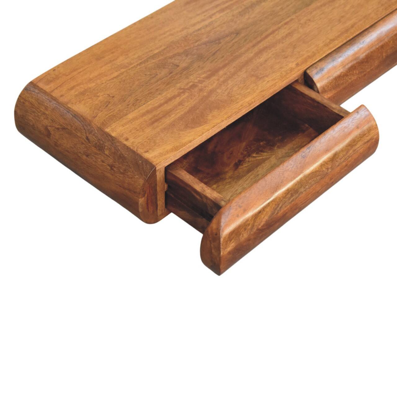 Alt View 6. Artisan Furniture - Artisan Furniture Solid Wood Solis Wall-Mounted Console - Brown.