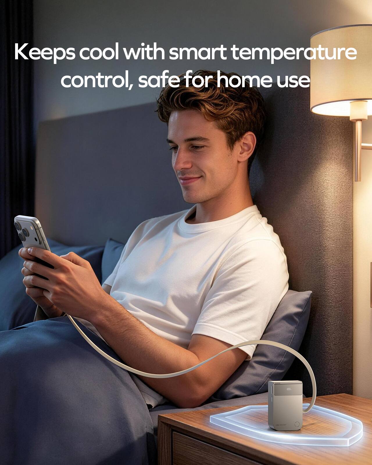 Keeps cool with smart temperature control, safe for home use